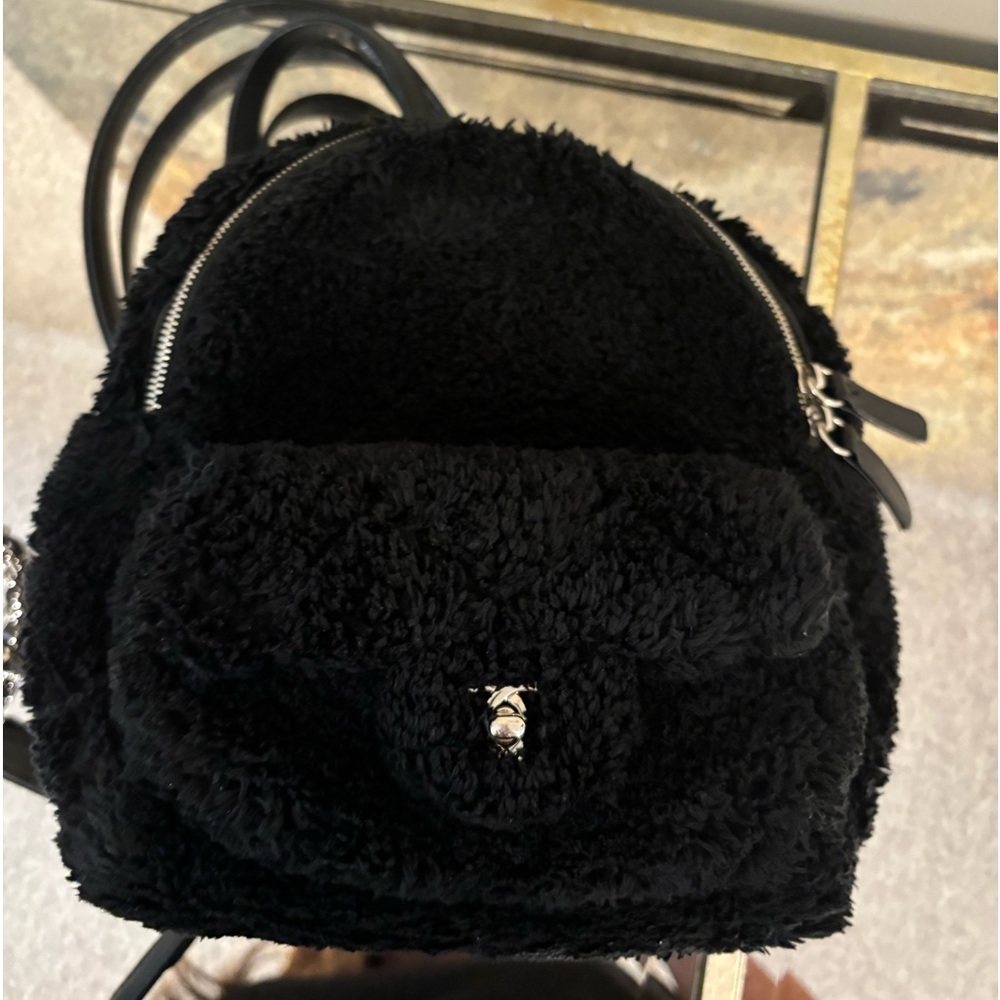 Chanel fluffy mini backpack